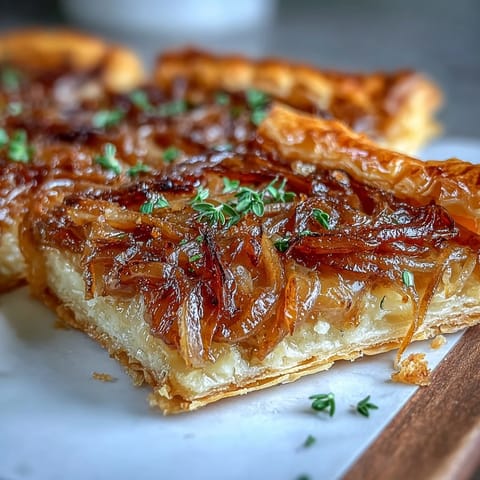 French Onion Puff Pastry Tart