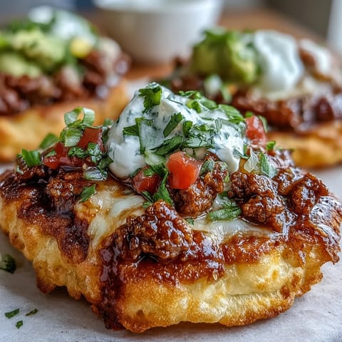 Fluffy cloud bread tacos filled with savory taco meat and fresh pico de gallo, a gluten-free twist on classic tacos.  