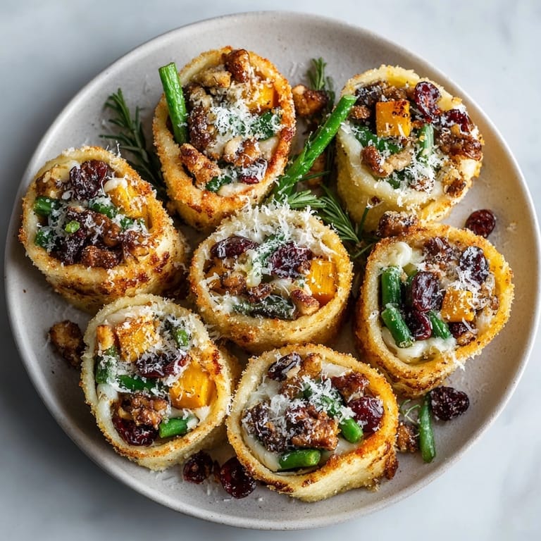 Savory Thanksgiving Sage Butter Gnocchi Wraps with crispy edges, inviting you to savor their delicious and flavorful textures.