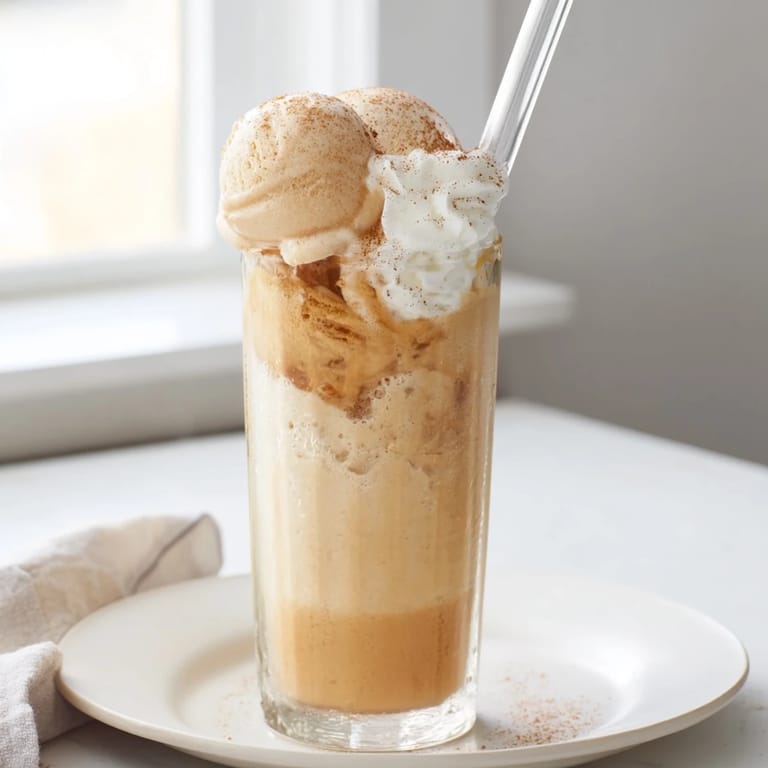 Indulgent pumpkin cream soda floats blending fizzy soda with rich vanilla ice cream.