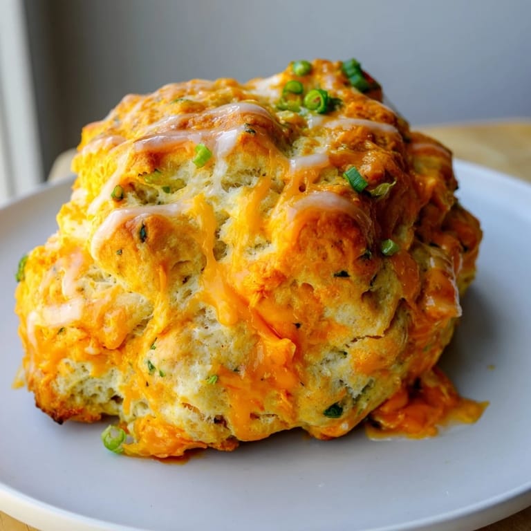 Savory scones filled with spicy buffalo sauce, perfect for game day gatherings.  