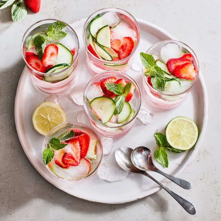 Hydrating mocktails featuring cucumber and herb garnishes for a healthy sip.