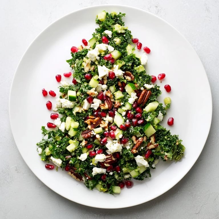Homemade Chopped Christmas Tree Salad, a refreshing vegetarian salad perfect for your holiday table.