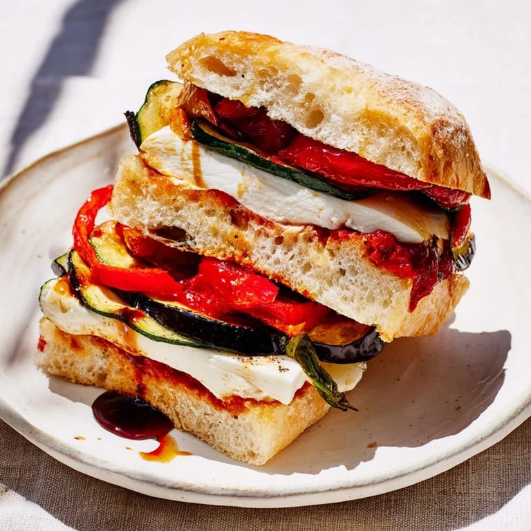 Imagine the Sheet-Pan Roasted Veggie Caprese Grilled Cheese: colorful vegetables and warm, gooey cheese inside.
