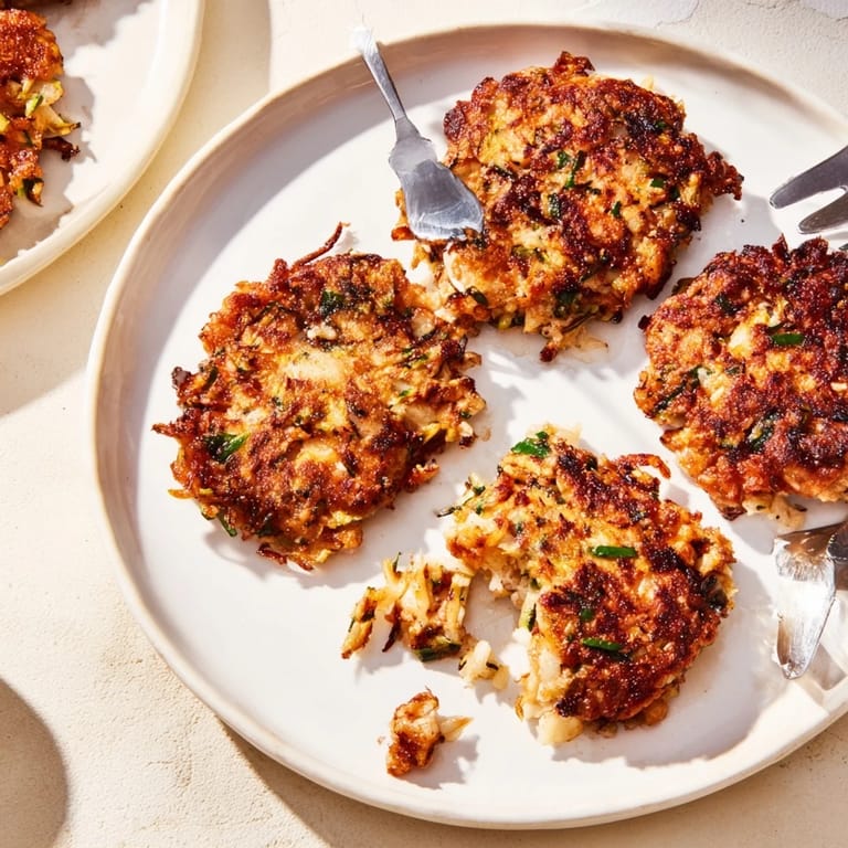 These homemade High-Protein Chicken Zucchini Fritters, paired with yogurt, deliver a tasty and healthy meal.