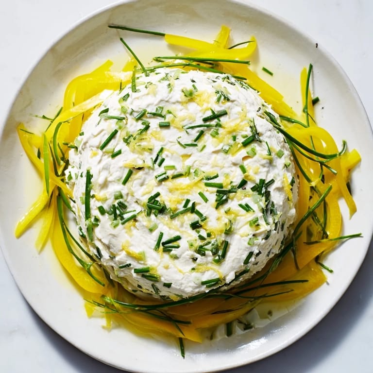 Freshly prepared Tuscan Sunburst features a vibrant yellow pepper sunburst design with flavorful goat cheese.