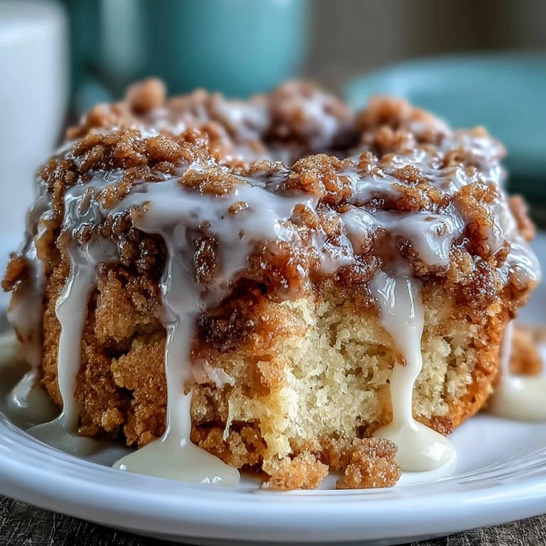Soft and tender cookies inspired by classic coffee cake, topped with a buttery brown sugar streusel and sweet vanilla icing.