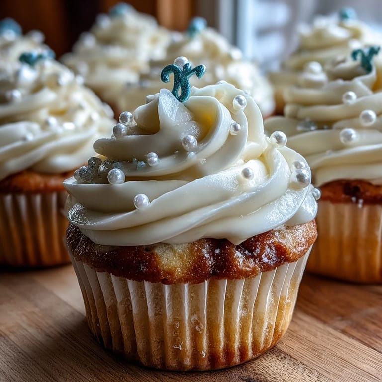 Sweet Cancer birthday cupcakes adorned with shimmering pearl fondant, ready to impress.