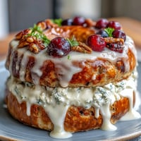 Wholesome blueberry protein bagels topped with a tangy lemon glaze, perfect for a nutritious breakfast or post-workout snack.