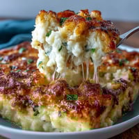Classic Shepherds Pie with Cauliflower Mash Topping: golden, creamy cauliflower mash crowns a hearty lamb and vegetable filling in a comforting British classic.  