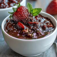 Dubai chocolate strawberry cups with pistachio crunch, a rich dessert of chocolate cups filled with juicy strawberries and topped with a golden pistachio crumble.