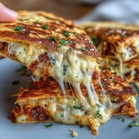 Crispy kimchi quesadillas with melted cheese, green onions, and a spicy Korean twist—golden and irresistible.